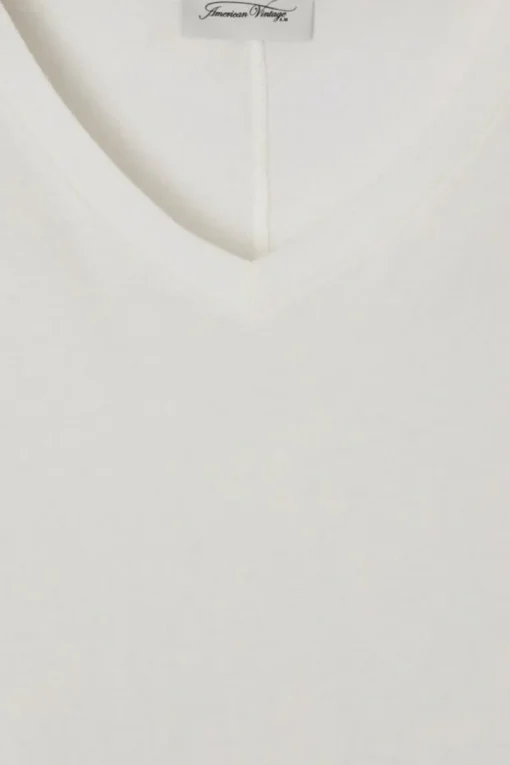 American Vintage Jeans & Casuals|Tops & T-shirts^Dames t-shirt korte mouw wit