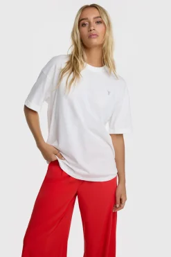 Alix the Label Jeans & Casuals|Tops & T-shirts^Dames t-shirt korte mouw wit