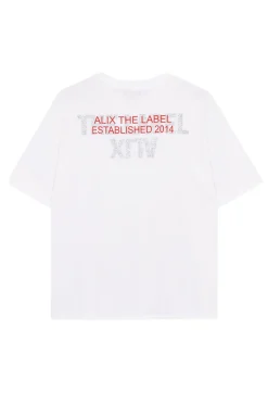 Alix the Label Jeans & Casuals|Tops & T-shirts^Dames t-shirt korte mouw wit