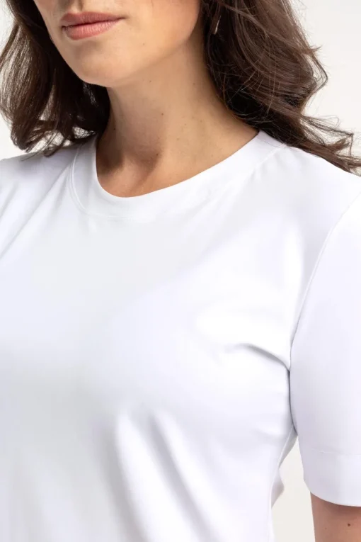 Studio Anneloes Jeans & Casuals|Tops & T-shirts^Dames t-shirt korte mouw wit