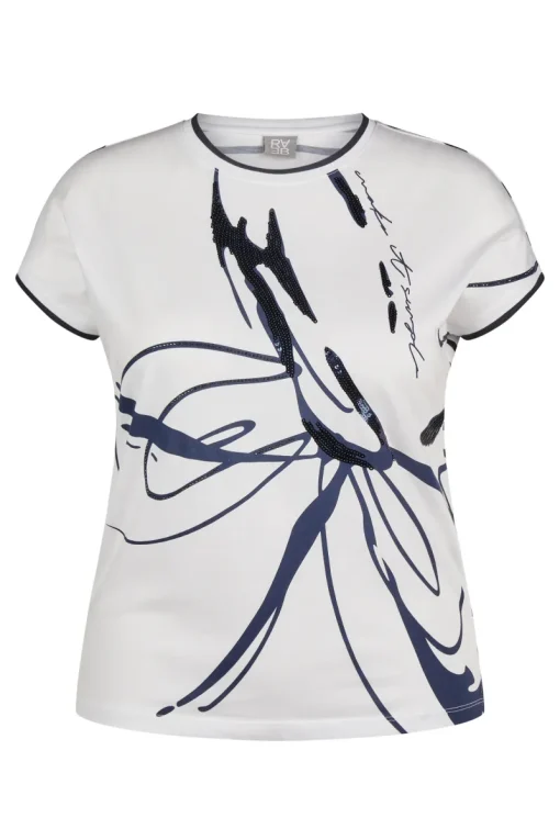 Rabe Modern Classics|Tops & T-shirts^Dames t-shirt korte mouw wit