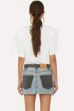 Rotate Designer|Tops & T-shirts^Dames t-shirt korte mouw wit