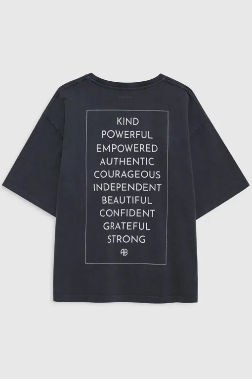 Anine Bing Designer|Tops & T-shirts^Dames t-shirt korte mouw zwart