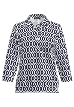 Frank Walder Modern Classics|Tops & T-shirts^Dames t-shirt lange mouw blauw
