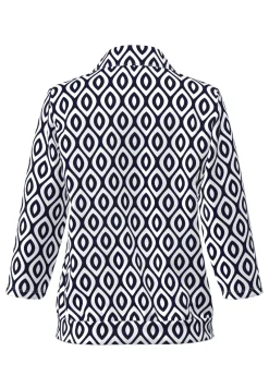Frank Walder Modern Classics|Tops & T-shirts^Dames t-shirt lange mouw blauw