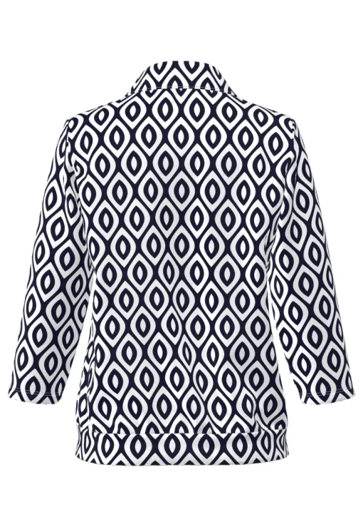 Frank Walder Modern Classics|Tops & T-shirts^Dames t-shirt lange mouw blauw
