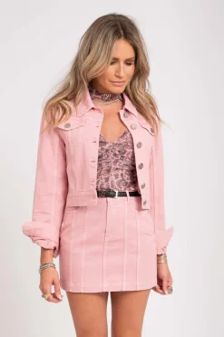 Nikkie Outlet^Dames t-shirt lange mouw rose