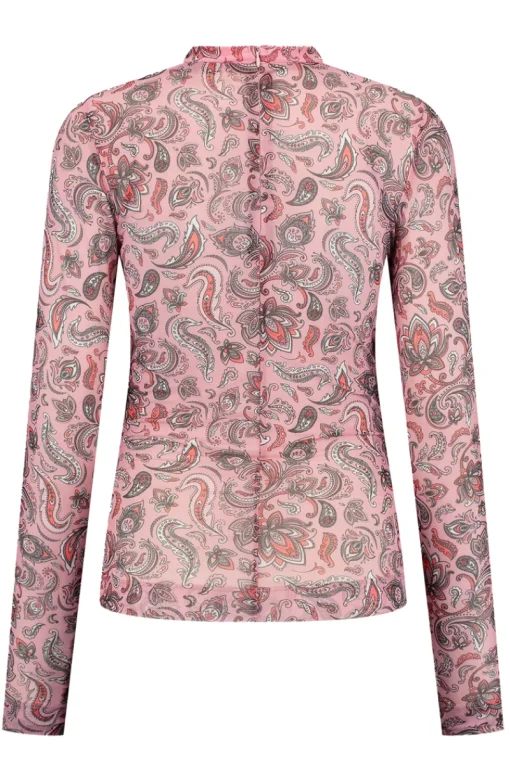 Nikkie Outlet^Dames t-shirt lange mouw rose