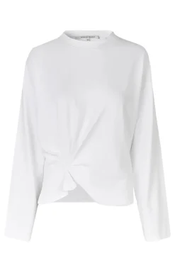 Second Female Jeans & Casuals|Tops & T-shirts^Dames t-shirt lange mouw wit