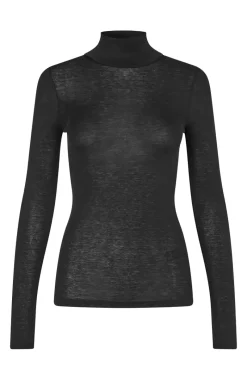 Samsøe Samsøe Jeans & Casuals|Tops & T-shirts^Dames t-shirt lange mouw zwart