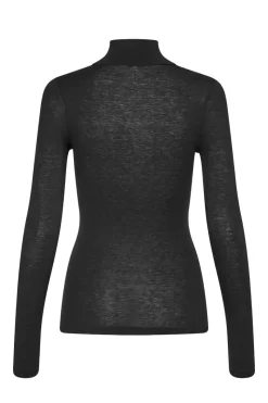 Samsøe Samsøe Jeans & Casuals|Tops & T-shirts^Dames t-shirt lange mouw zwart