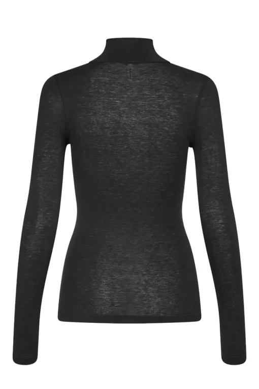 Samsøe Samsøe Jeans & Casuals|Tops & T-shirts^Dames t-shirt lange mouw zwart