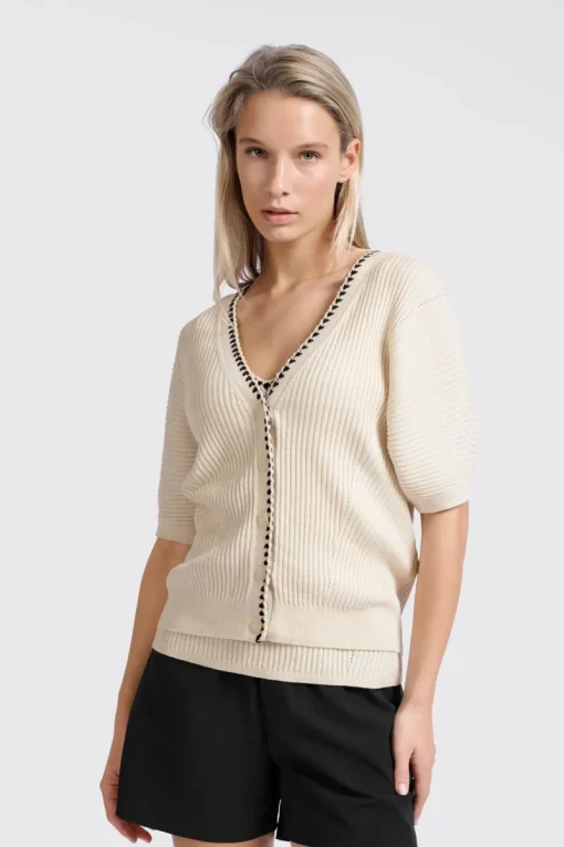 Yaya Jeans & Casuals|Truien & Vesten^Dames vest bruin