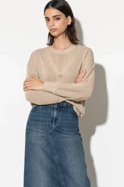 Luisa Cerano Outlet^Dames vest bruin