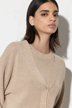Luisa Cerano Outlet^Dames vest bruin