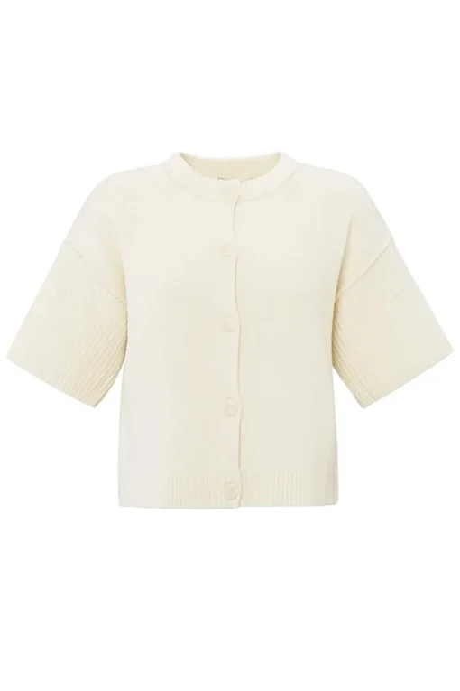 Yaya Jeans & Casuals|Truien & Vesten^Dames vest ecru