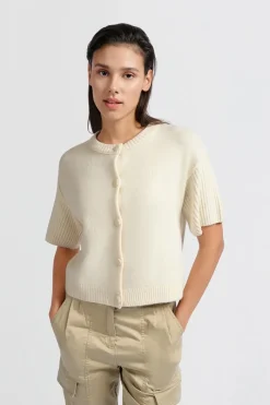 Yaya Jeans & Casuals|Truien & Vesten^Dames vest ecru