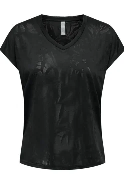 Only Play Sport Style|Sportswear^Fitness dames t-shirt km zwart