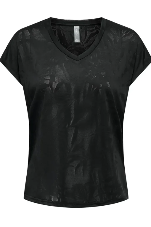Only Play Sport Style|Sportswear^Fitness dames t-shirt km zwart