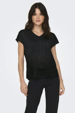 Only Play Sport Style|Sportswear^Fitness dames t-shirt km zwart