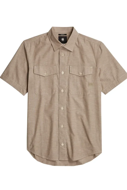 G-Star Jeans & Casuals|Overhemden^Heren overhemd km casual bruin