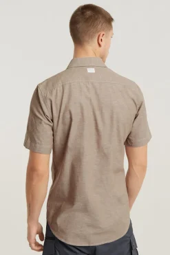 G-Star Jeans & Casuals|Overhemden^Heren overhemd km casual bruin