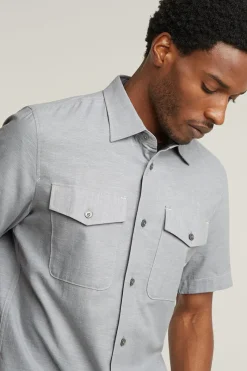 G-Star Jeans & Casuals|Overhemden^Heren overhemd km casual grijs