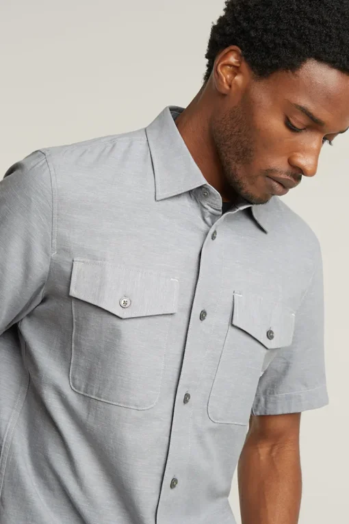 G-Star Jeans & Casuals|Overhemden^Heren overhemd km casual grijs