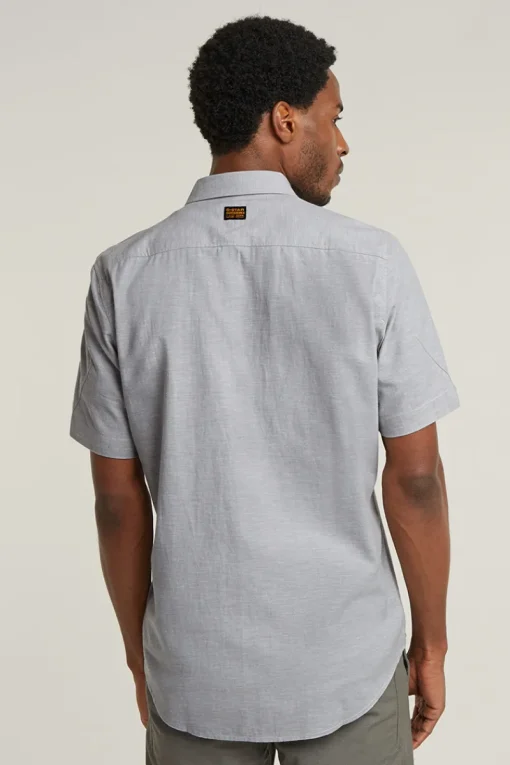 G-Star Jeans & Casuals|Overhemden^Heren overhemd km casual grijs