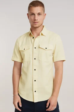 G-Star Jeans & Casuals|Overhemden^Heren overhemd km casual ecru