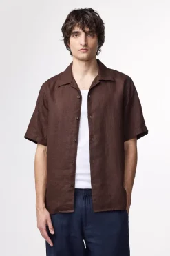 NN07 Designer|Overhemden^Heren overhemd km casual bruin