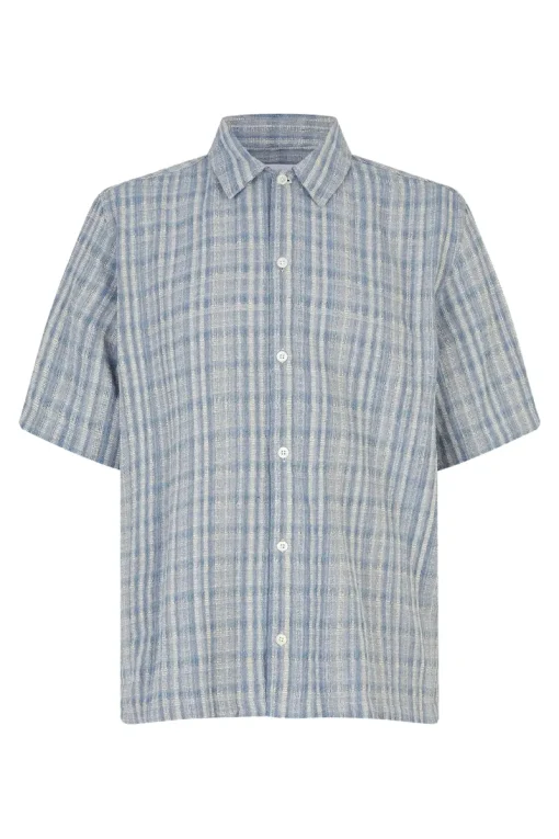 Samsøe Samsøe Designer|Overhemden^Heren overhemd km casual blauw