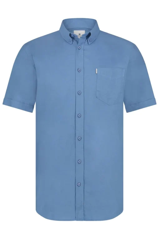 State of Art Outlet^Heren overhemd km casual blauw