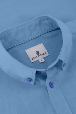 State of Art Outlet^Heren overhemd km casual blauw