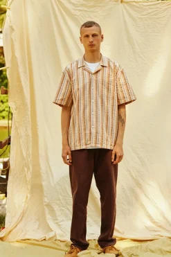 Foret Outlet^Heren overhemd km casual bruin