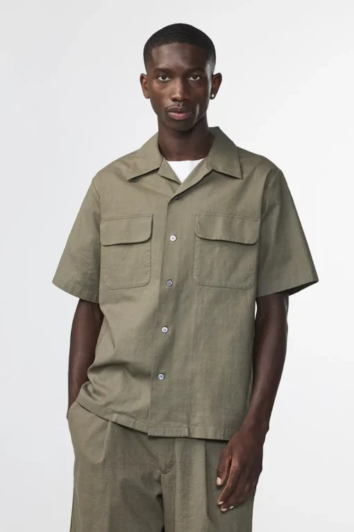 NN07 Outlet^Heren overhemd km casual groen