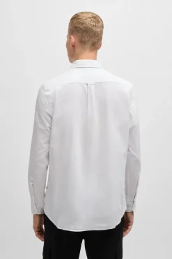 Boss Orange Jeans & Casuals|Overhemden^Heren overhemd km dressual wit