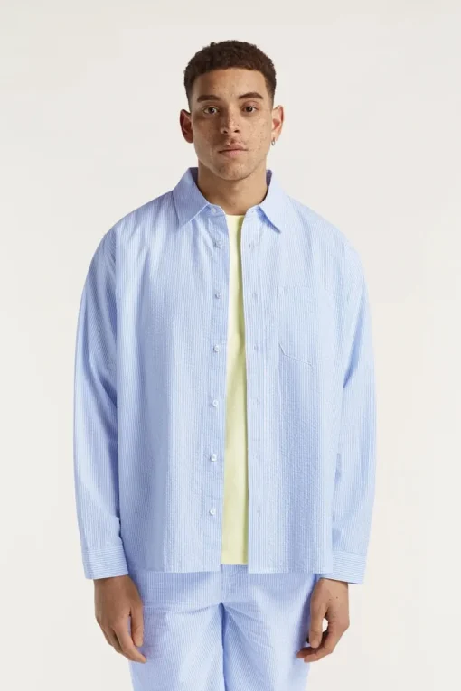 Denham Jeans & Casuals|Overhemden^Heren overhemd lm casual blauw