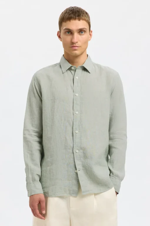 Selected Jeans & Casuals|Overhemden^Heren overhemd lm casual groen