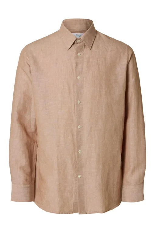 Selected Jeans & Casuals|Overhemden^Heren overhemd lm casual bruin