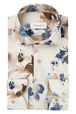 Profuomo Modern Classics|Overhemden^Heren overhemd lm casual bruin