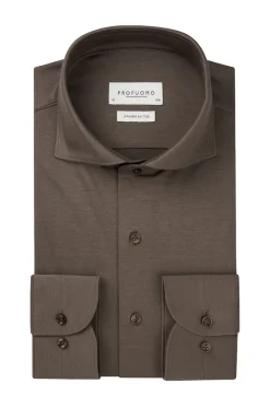 Profuomo Modern Classics|Overhemden^Heren overhemd lm casual bruin