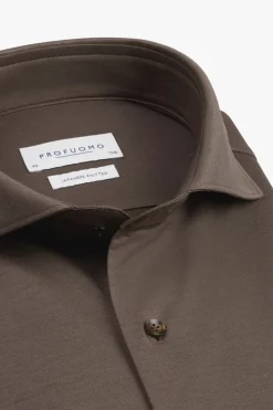 Profuomo Modern Classics|Overhemden^Heren overhemd lm casual bruin