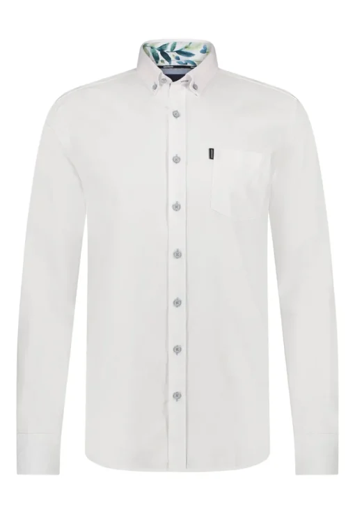 State of Art Modern Classics|Overhemden^Heren overhemd lm casual wit