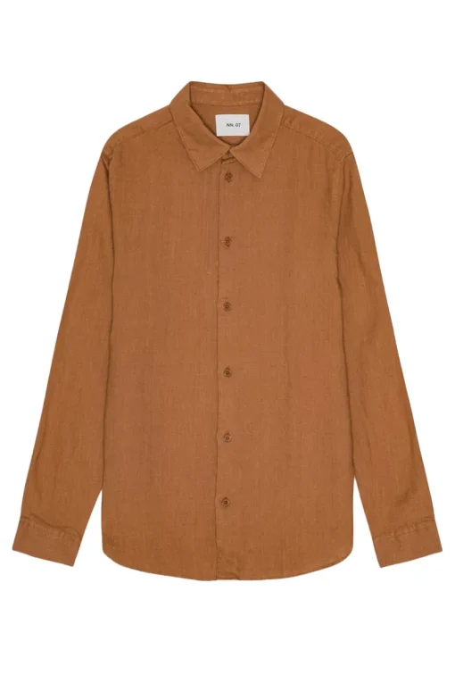NN07 Designer|Overhemden^Heren overhemd lm casual bruin