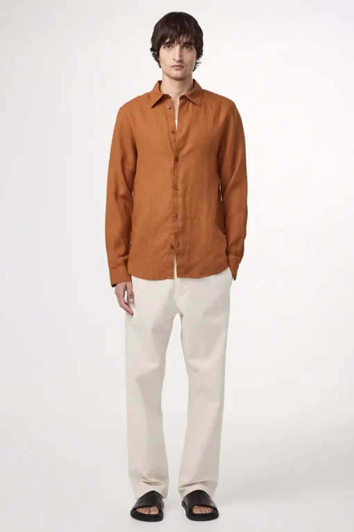 NN07 Designer|Overhemden^Heren overhemd lm casual bruin