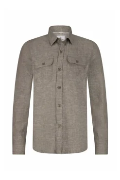 State of Art Designer|Overhemden^Heren overhemd lm casual bruin