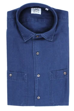 Aspesi Designer|Overhemden^Heren overhemd lm casual blauw