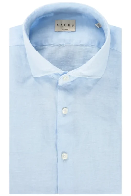 Xacus Luxury|Overhemden^Heren overhemd lm casual blauw