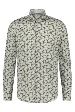 Blue Industry Outlet^Heren overhemd lm casual groen